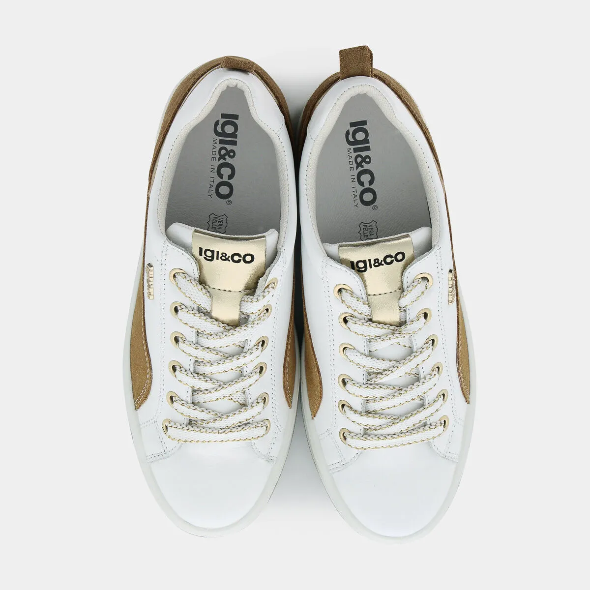 5658400AVABIANCO/CUOIO- SNEAKERS