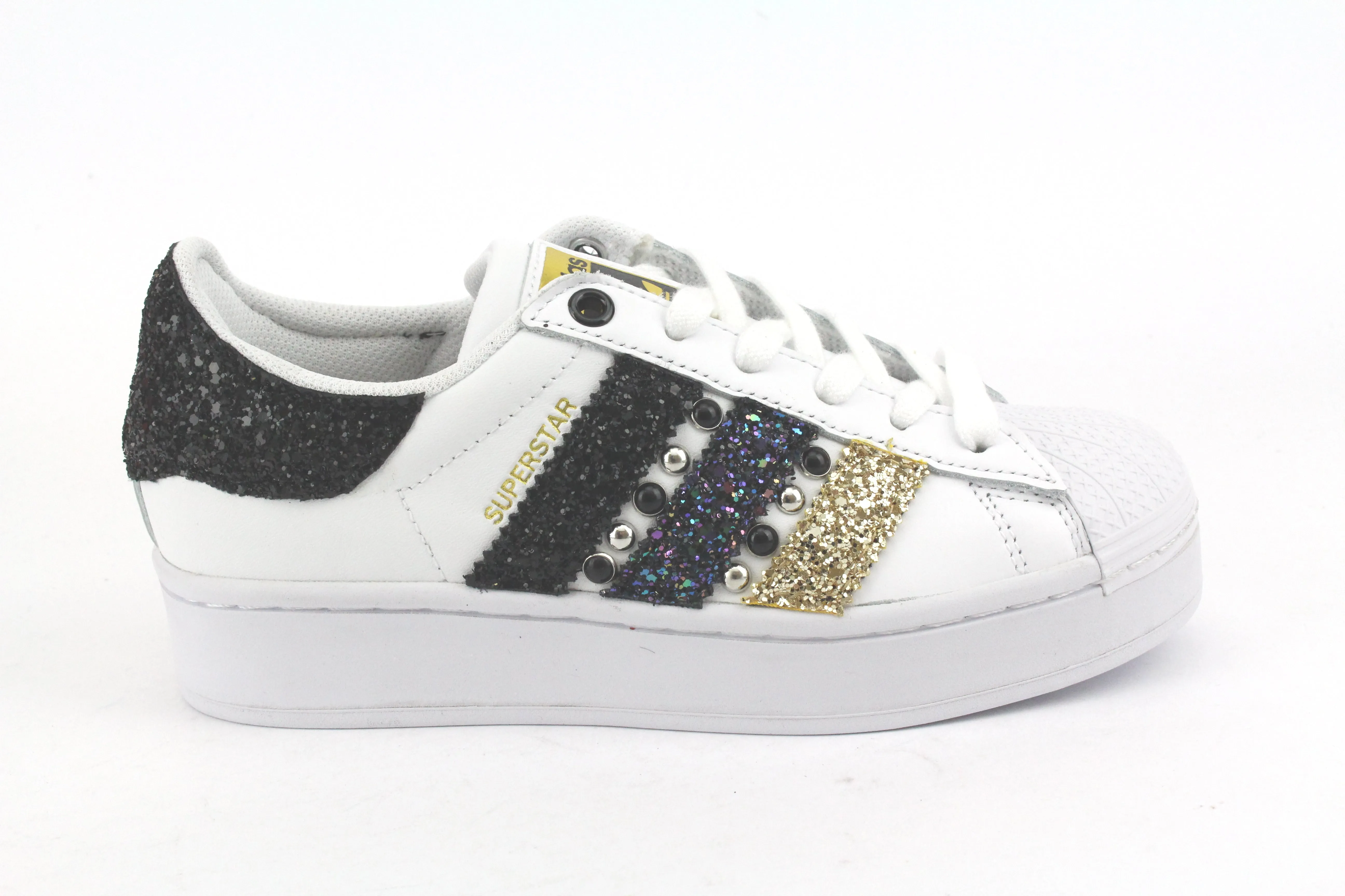 Adidas Superstar Bold MultiGlitter & Borchie