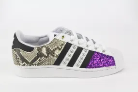 Adidas Superstar Pitone Borchie  & Glitter Viola