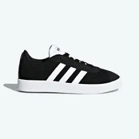 Adidas VL Court 2.0 Kids Shoe Black and White