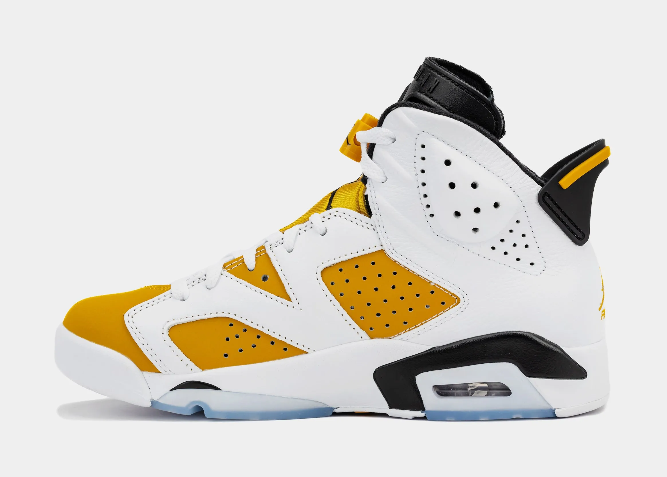 Air Jordan 6 Retro Yellow Ochre Mens Lifestyle Shoes (White/Yellow Ochre/Black) Free Shipping