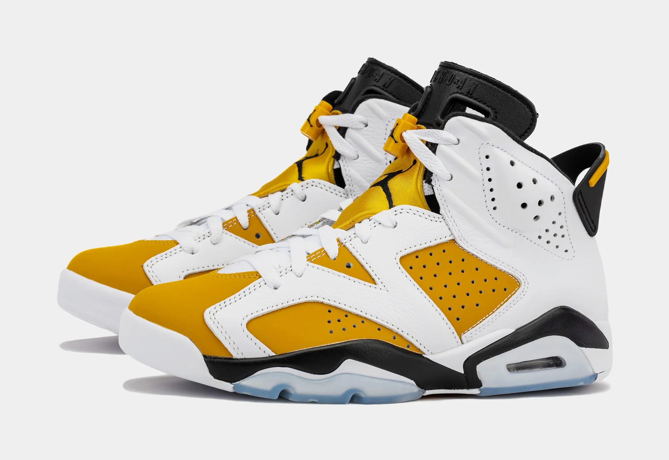 Air Jordan 6 Retro Yellow Ochre Mens Lifestyle Shoes (White/Yellow Ochre/Black) Free Shipping