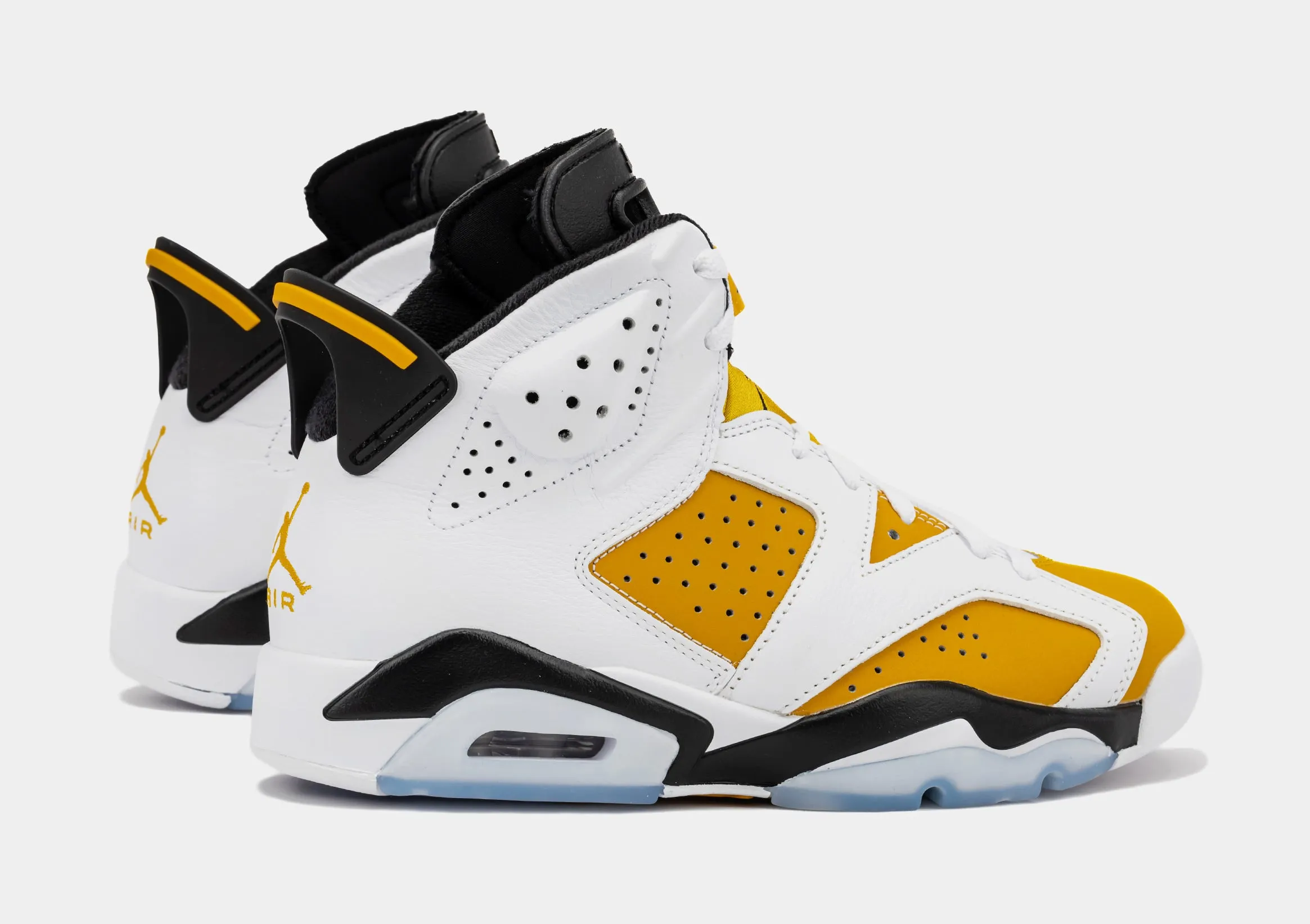 Air Jordan 6 Retro Yellow Ochre Mens Lifestyle Shoes (White/Yellow Ochre/Black) Free Shipping