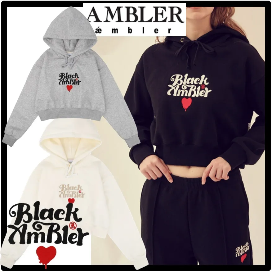 AMBLER  |Unisex Street Style Logo Hoodies & Sweatshirts