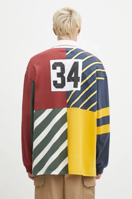 AMBUSH cotton sweatshirt Patchwork Rugby Shirt men's with an application BMGC004F24JER0018484