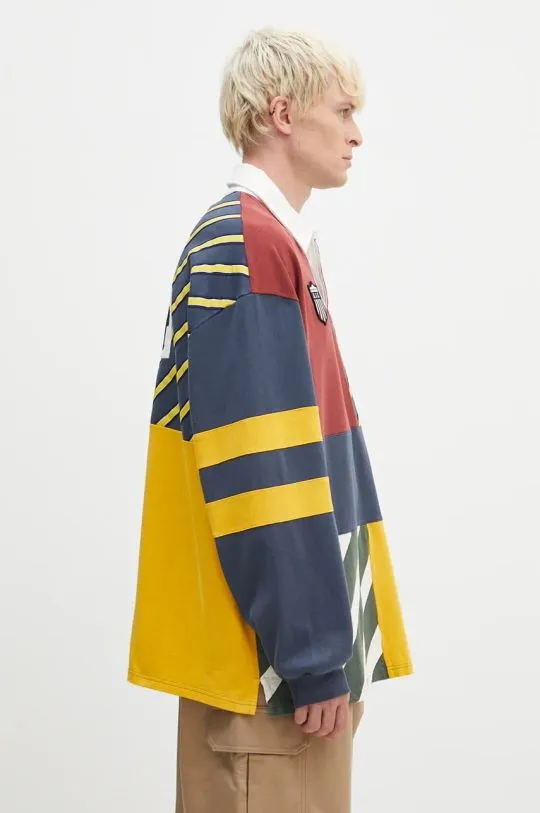 AMBUSH cotton sweatshirt Patchwork Rugby Shirt men's with an application BMGC004F24JER0018484