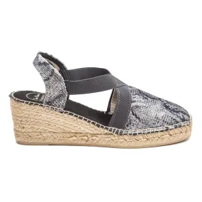 Animal Print Cotton Blend Wedge Espadrille for Women - Terra-MB