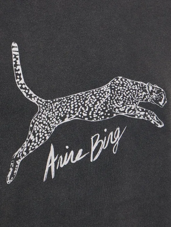 ANINE BING  |Long Sleeves Logo Hoodies & Sweatshirts