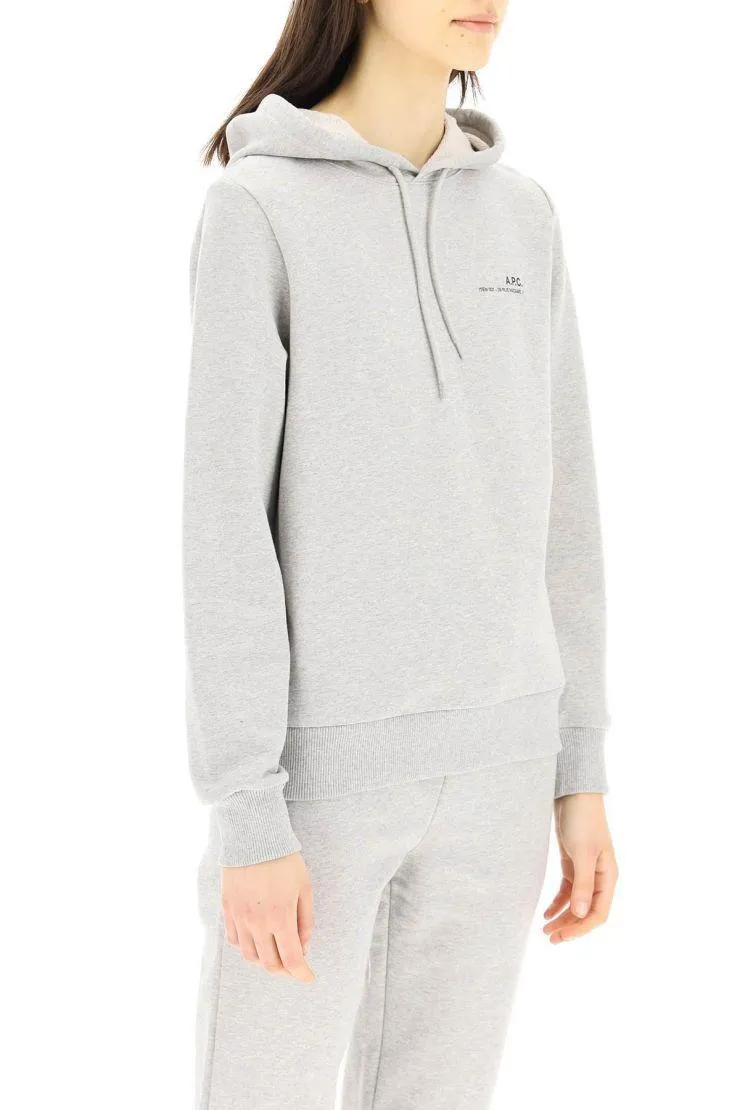 A.P.C.  |Long Sleeves Plain Cotton Logo Hoodies & Sweatshirts