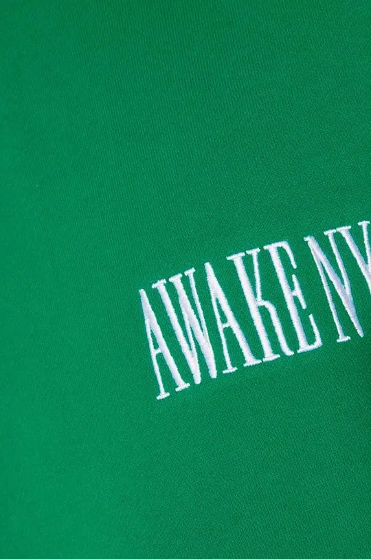 Awake NY cotton sweatshirt Awake Crewneck men's green color SP24-CN002