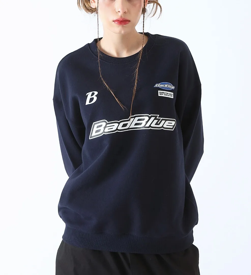 Bad Blue  |Street Style Logo Hoodies & Sweatshirts