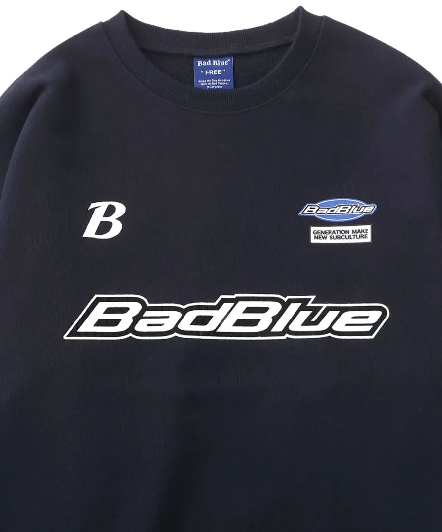 Bad Blue  |Street Style Logo Hoodies & Sweatshirts