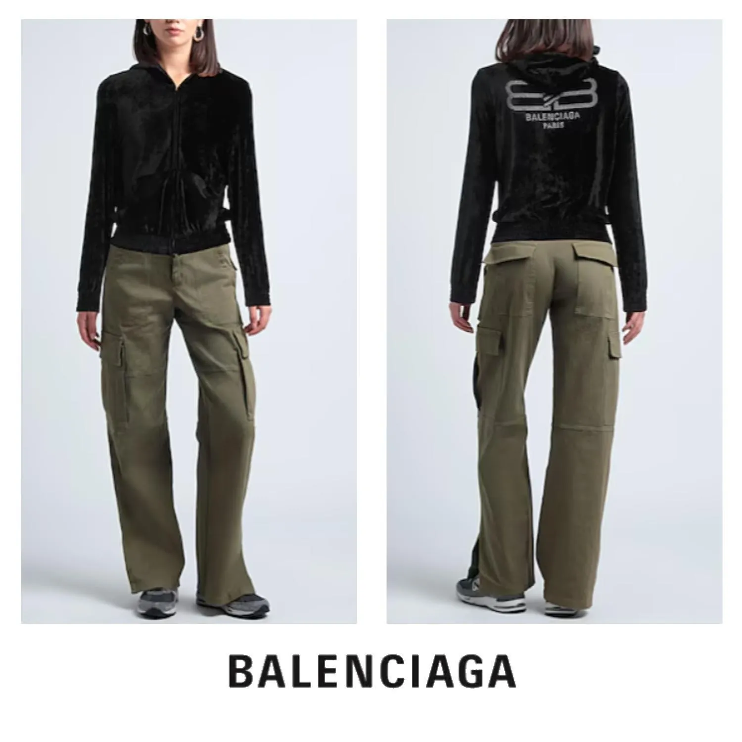 BALENCIAGA  |Nylon Street Style Long Sleeves Plain Logo