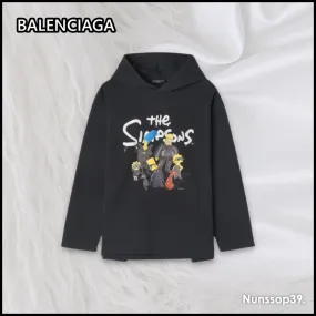 BALENCIAGA  |Street Style Long Sleeves Plain Cotton Logo Luxury