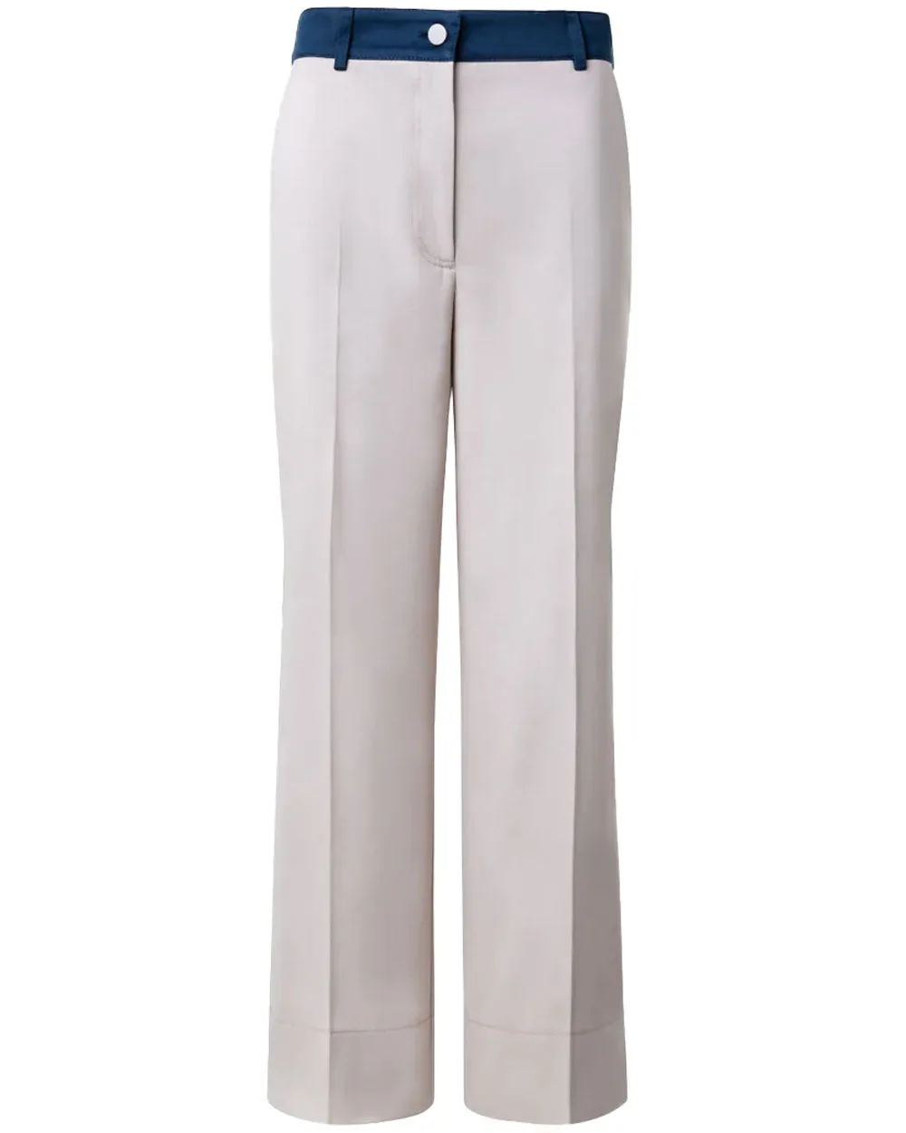 Beige Colorblock Wide Leg Chiara Pant