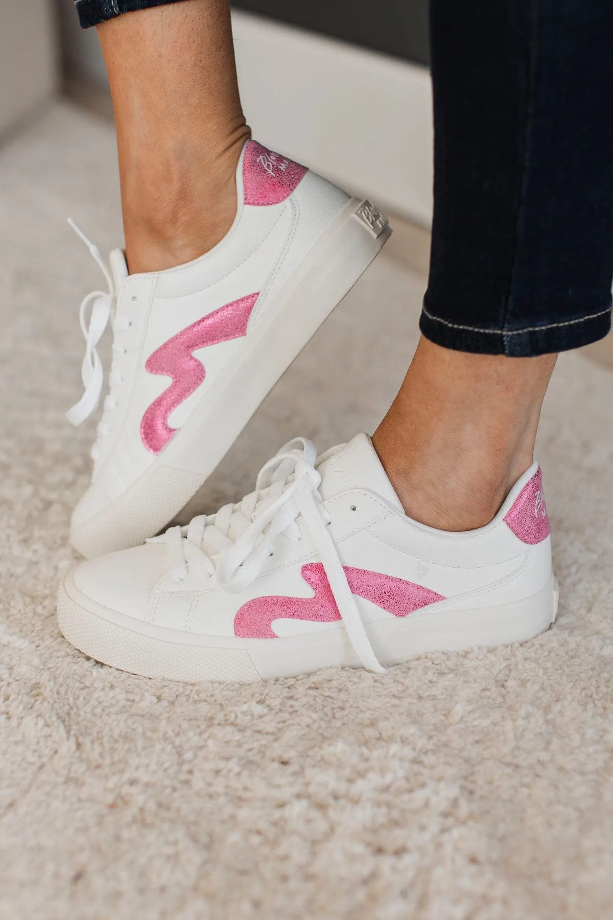 Blowfish Vice Sneakers- White Ella/Pink Voyager