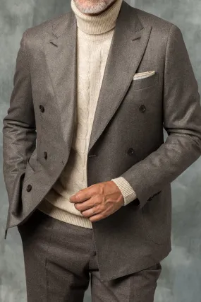 Brown double breasted suit - Made in Italy