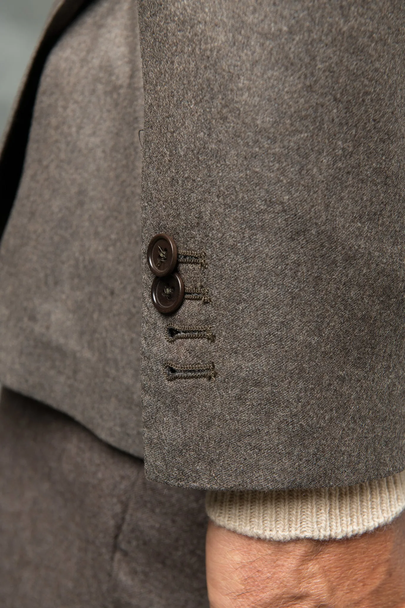 Brown double breasted suit - Made in Italy