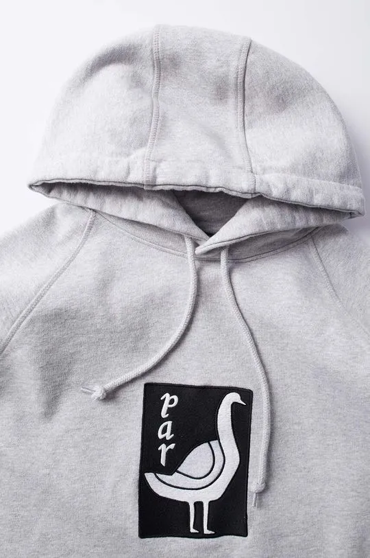 by Parra cotton sweatshirt The Riddle Hooded men's gray color hooded 51430