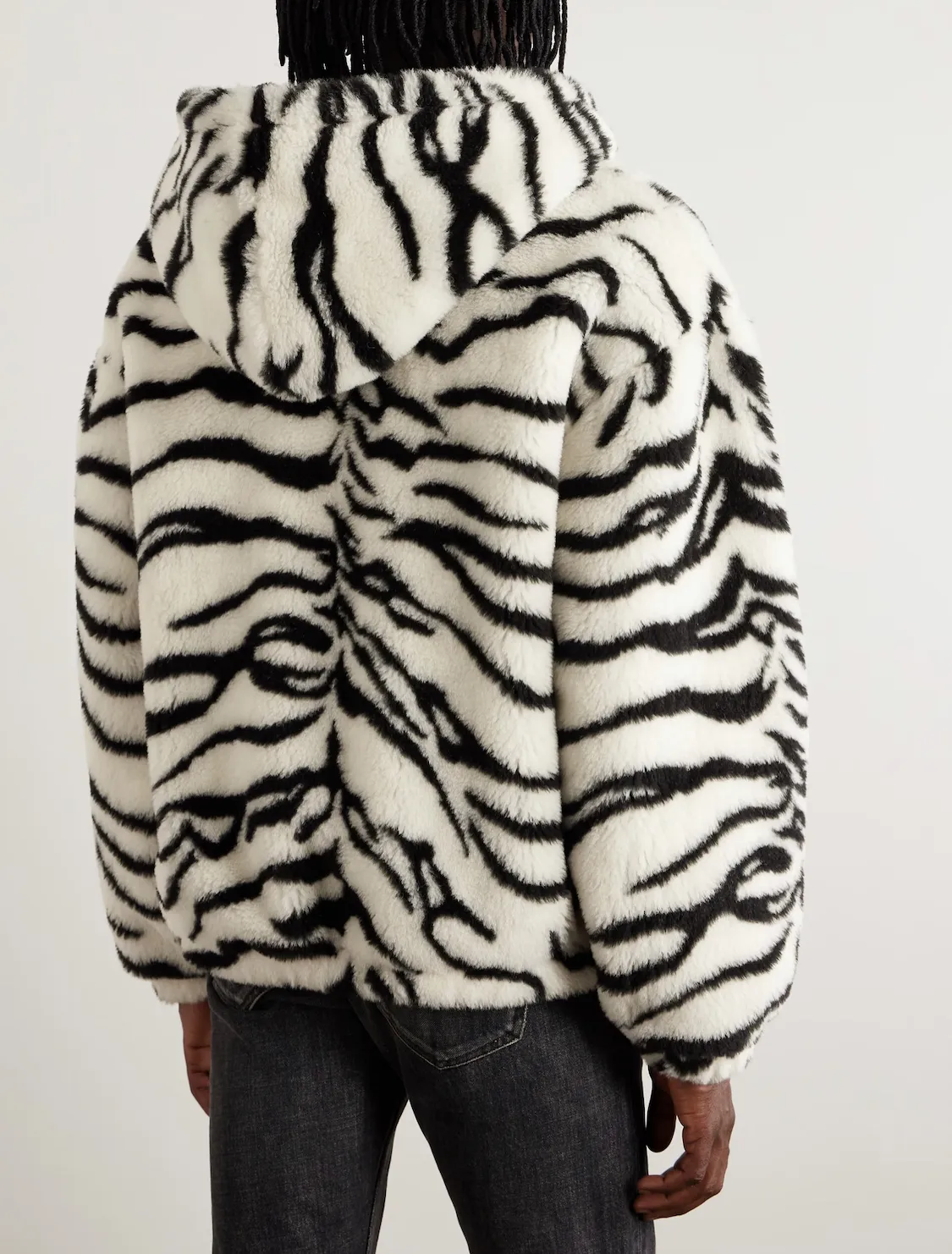 CELINE  |Zebra Patterns Wool Silk Street Style Long Sleeves Luxury