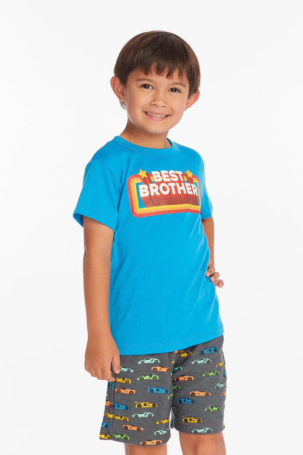 Chaser Best Brother Boys Tee in Blue Danube