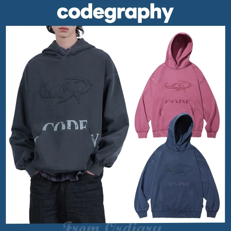 Code graphy  |Unisex Street Style Logo Hoodies