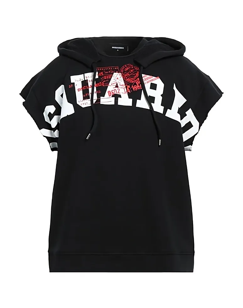 D SQUARED2  |Sweat Street Style Cotton Short Sleeves Logo Luxury Hoodies