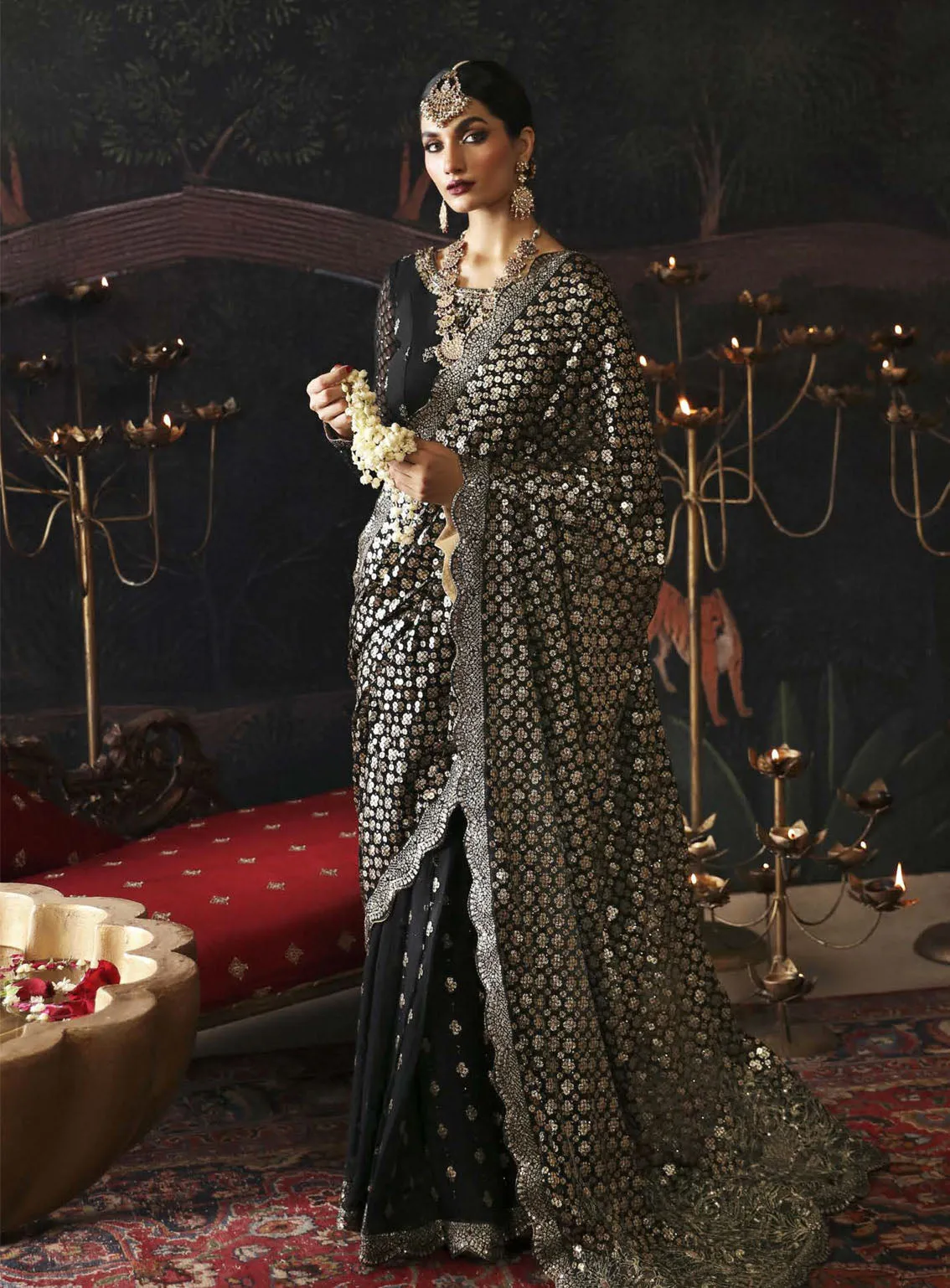 Devdas By Emaan Adeel Exquisite Formal Wear Embroidered Chiffon 3 Piece Unstitched Suit EA24DD ZEBA