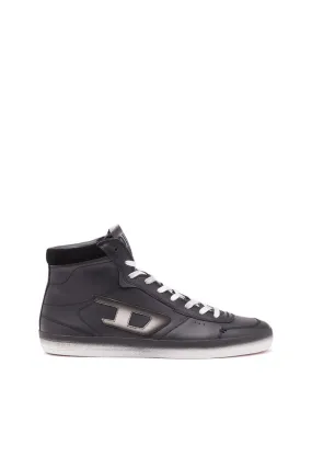 Diesel Y03261P6326 Mens S-Leroji Mid Sneakers Black And White