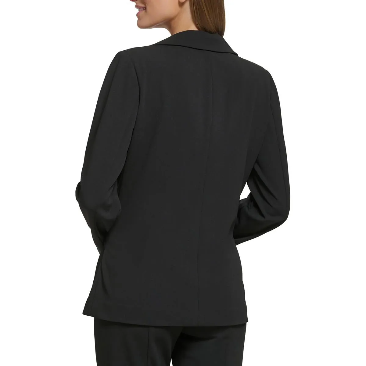 DKNY Womens Peak Lapel Tie Front Suit Jacket