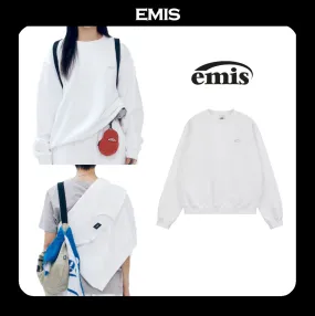 EMIS  |Unisex Street Style Plain Hoodies & Sweatshirts