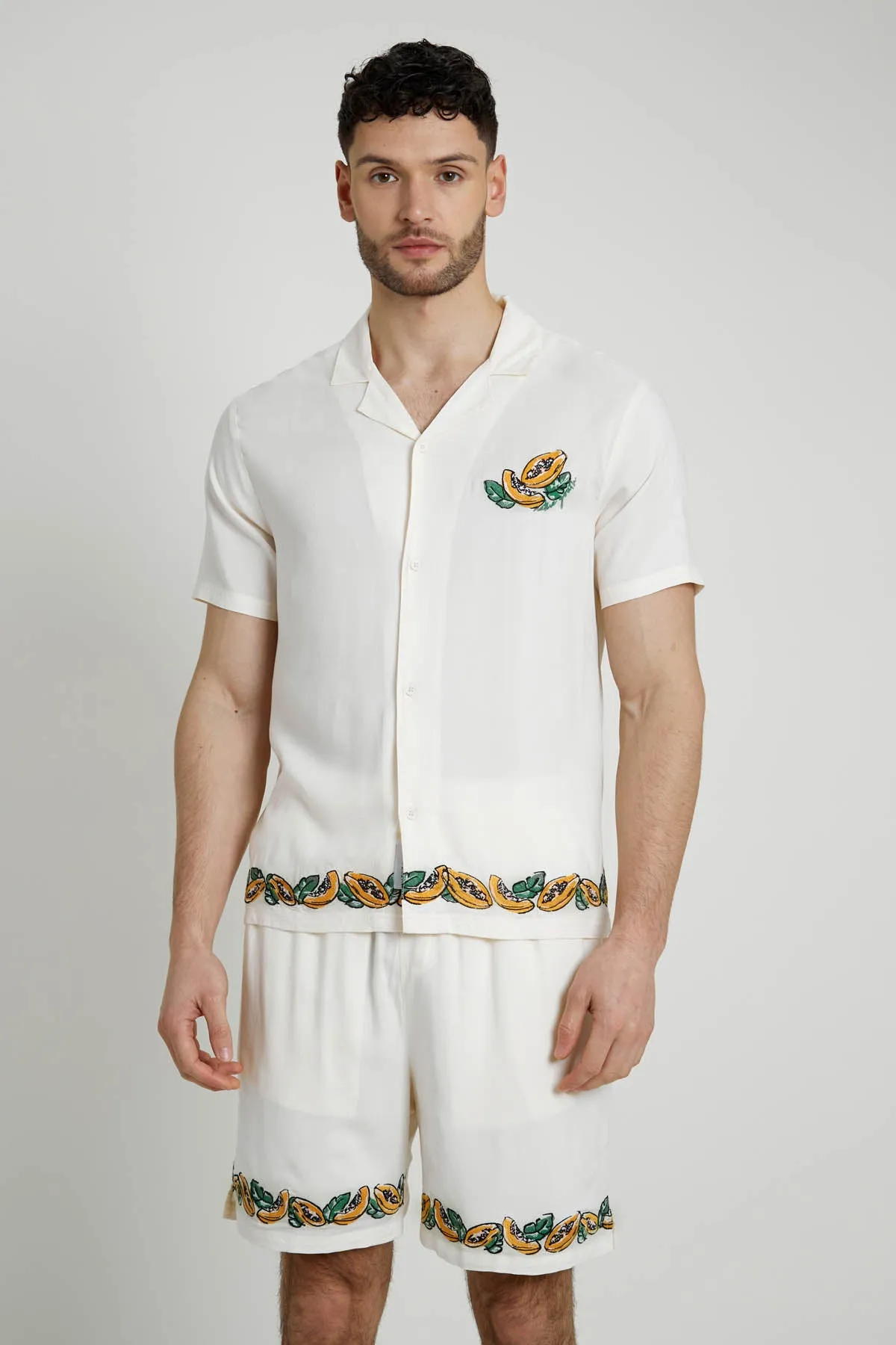 ETAERIO FRUIT EMBROIDERED ECOVERO VISCOSE SHIRT