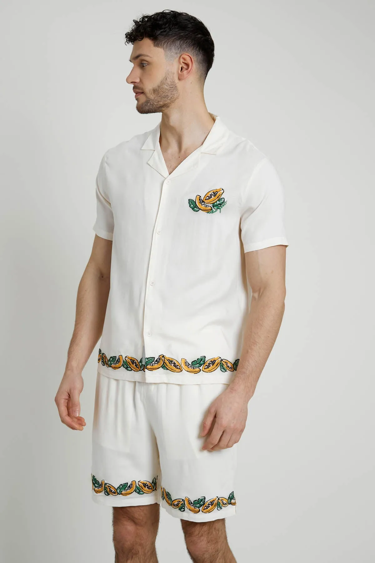 ETAERIO FRUIT EMBROIDERED ECOVERO VISCOSE SHIRT