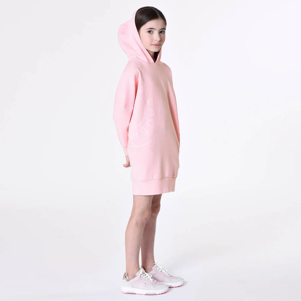  Girls Pink Cotton Sweatshirt Dress