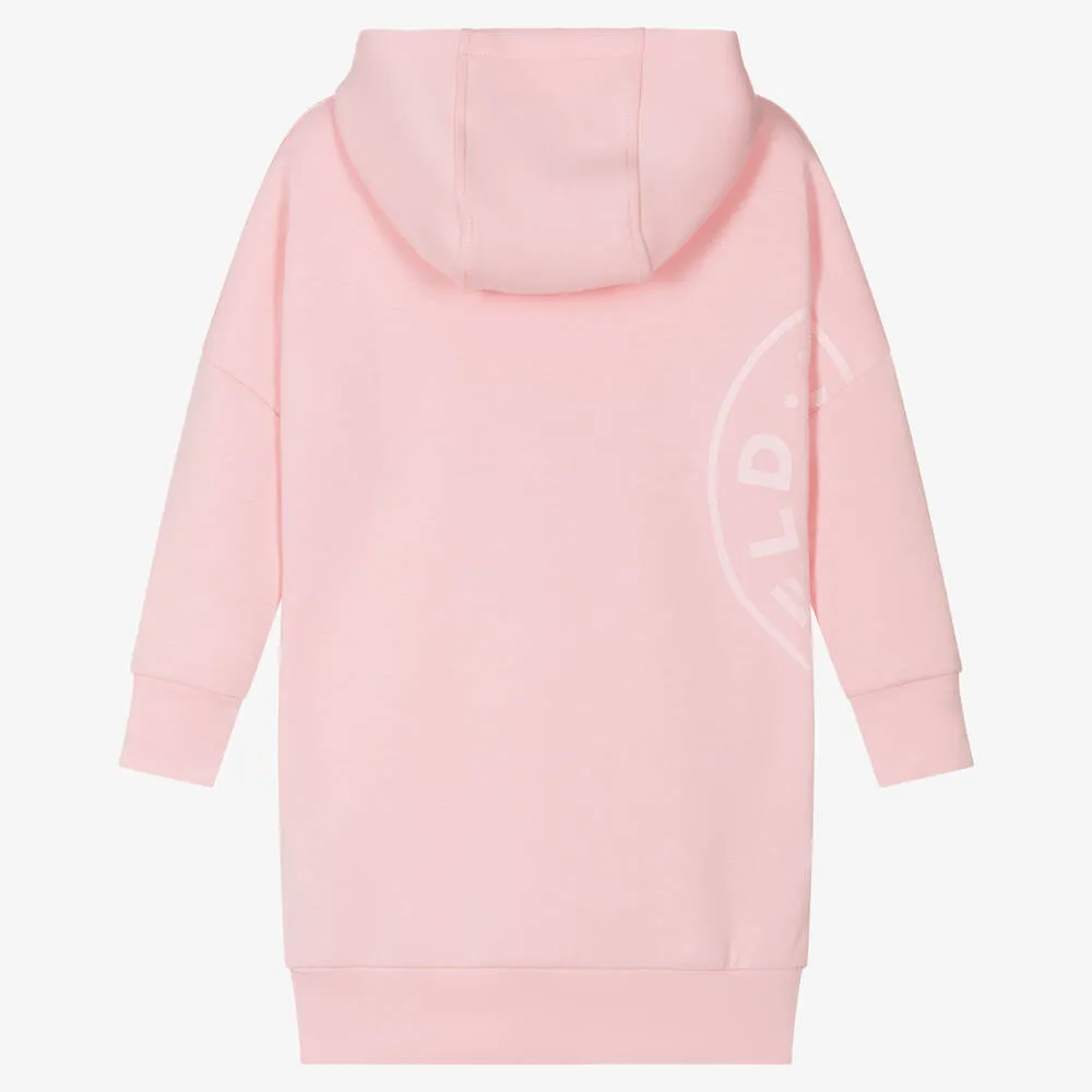  Girls Pink Cotton Sweatshirt Dress