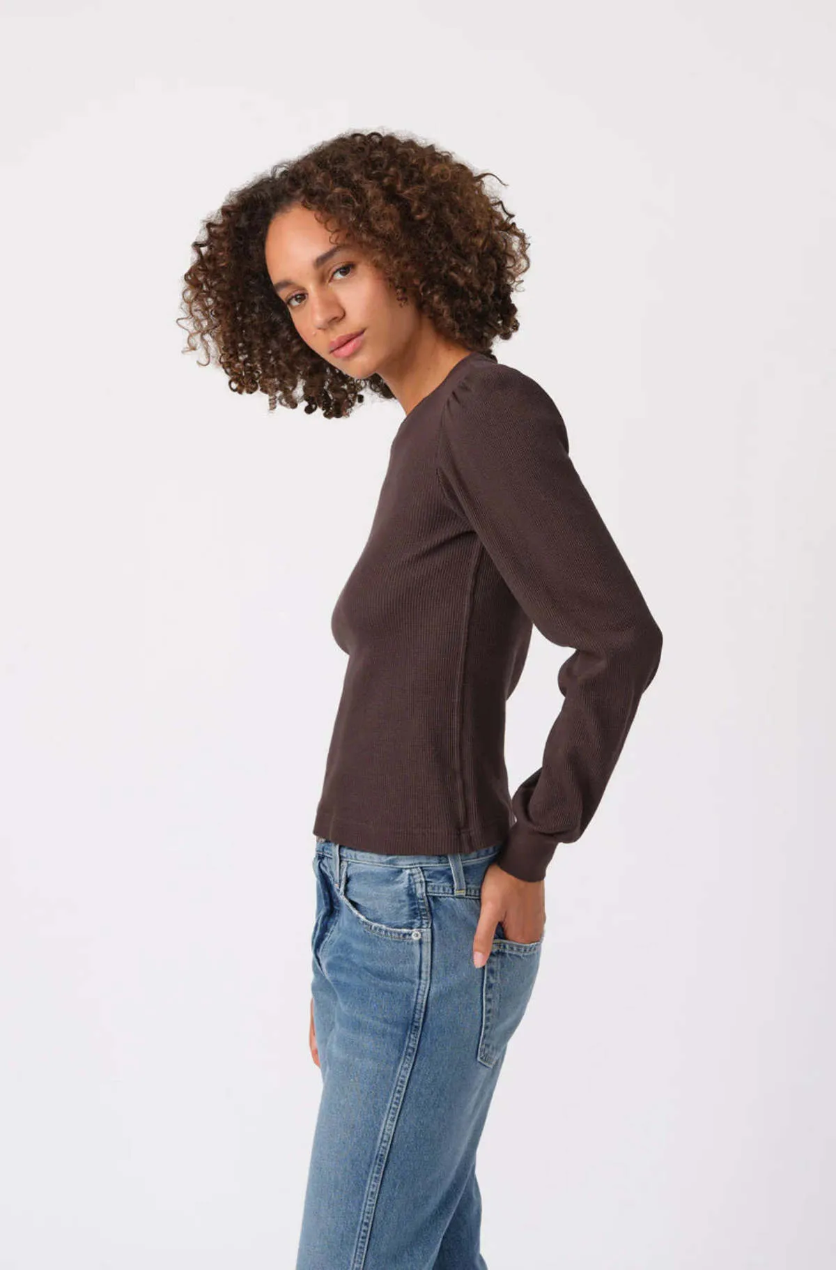 Girly Thermal Sweater - Espresso