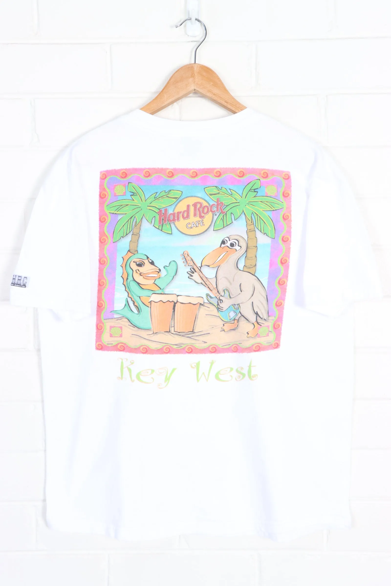 HARD ROCK CAFE Key West Musical Dodo & Fish Tee USA Made (L)