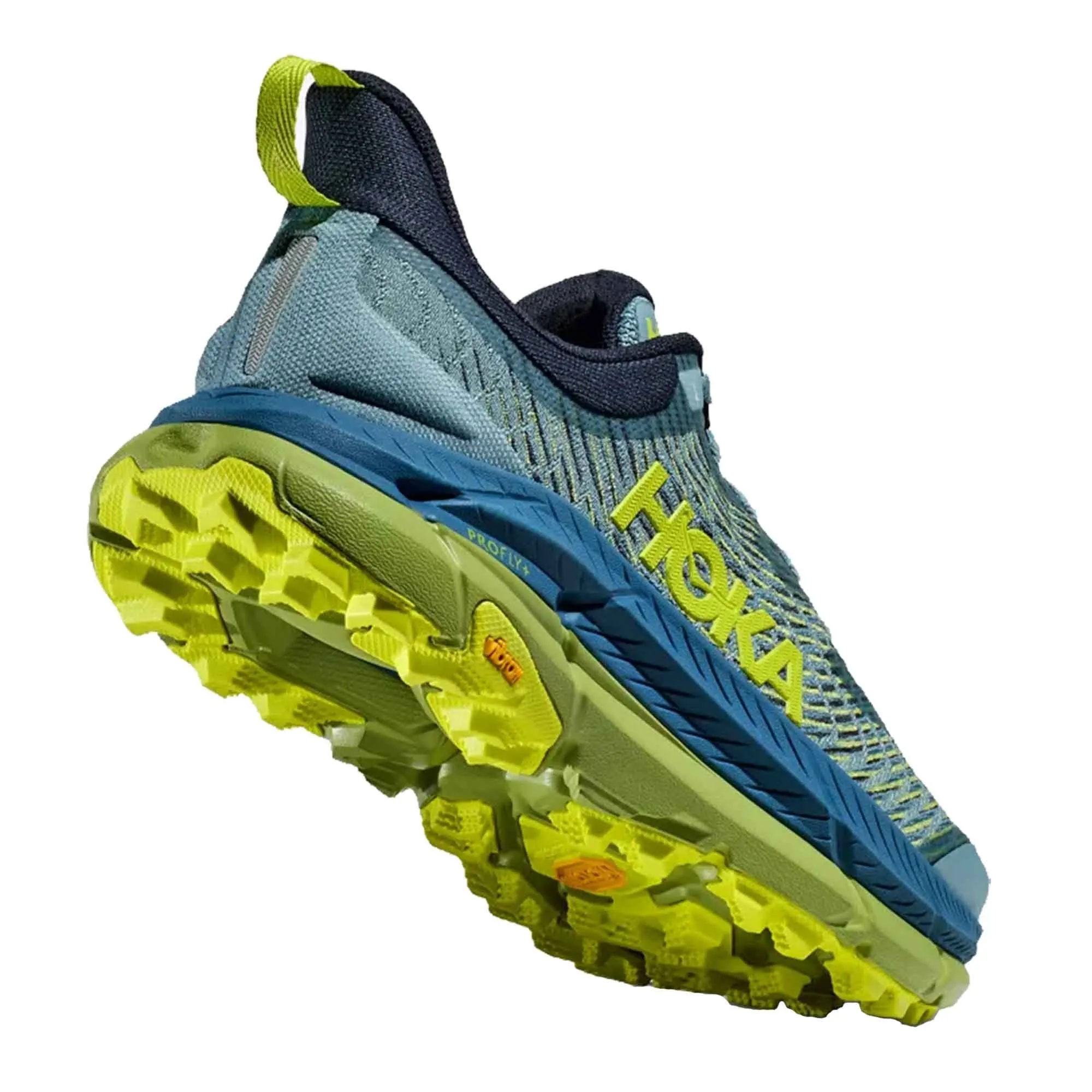 Hoka  Mafate Speed 4 Mens Trail Running Shoes Stone Blue/Dark Citron