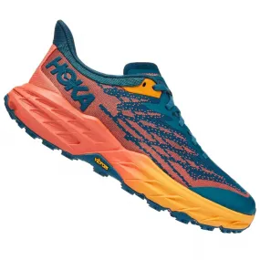 Hoka  Speedgoat 5 Wide D Womens Trail Running Shoes Blue Coral/Camellia