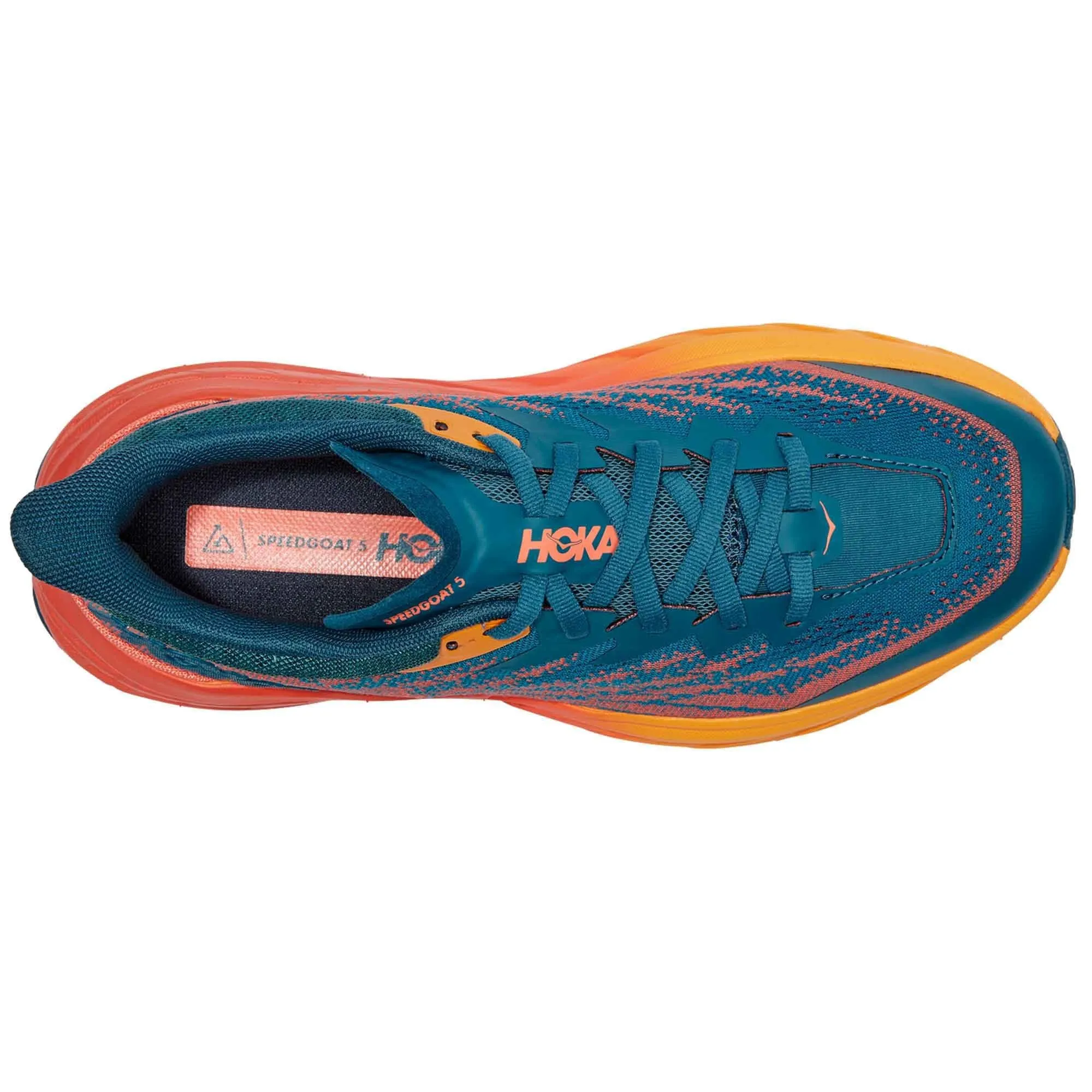 Hoka  Speedgoat 5 Wide D Womens Trail Running Shoes Blue Coral/Camellia