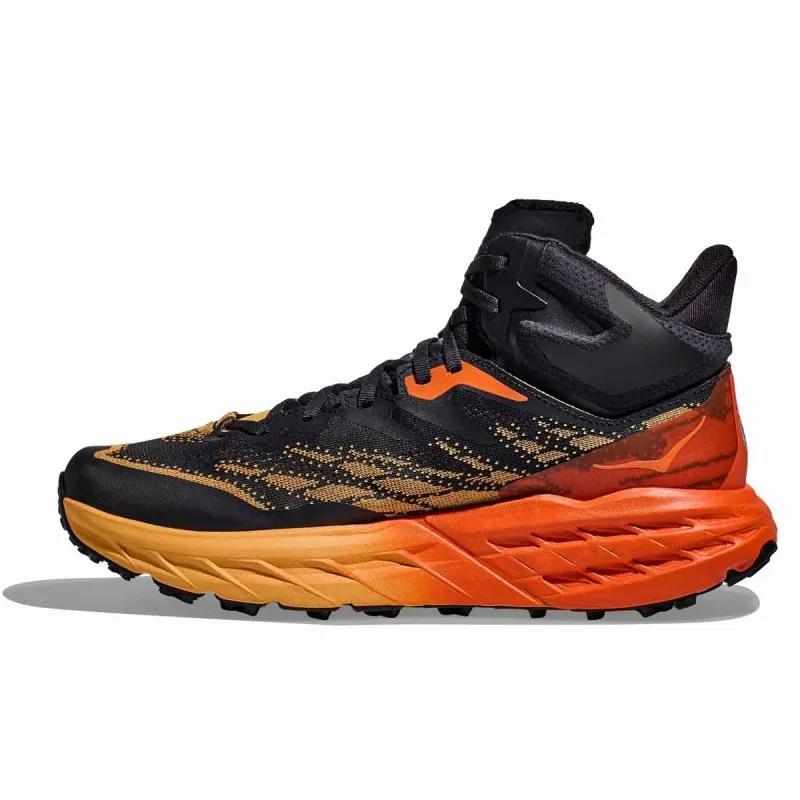 HOKA SPEEDGOAT MID 5 GTX BLUE GRAPHITE/AMBER YELLOW FOR MEN'S