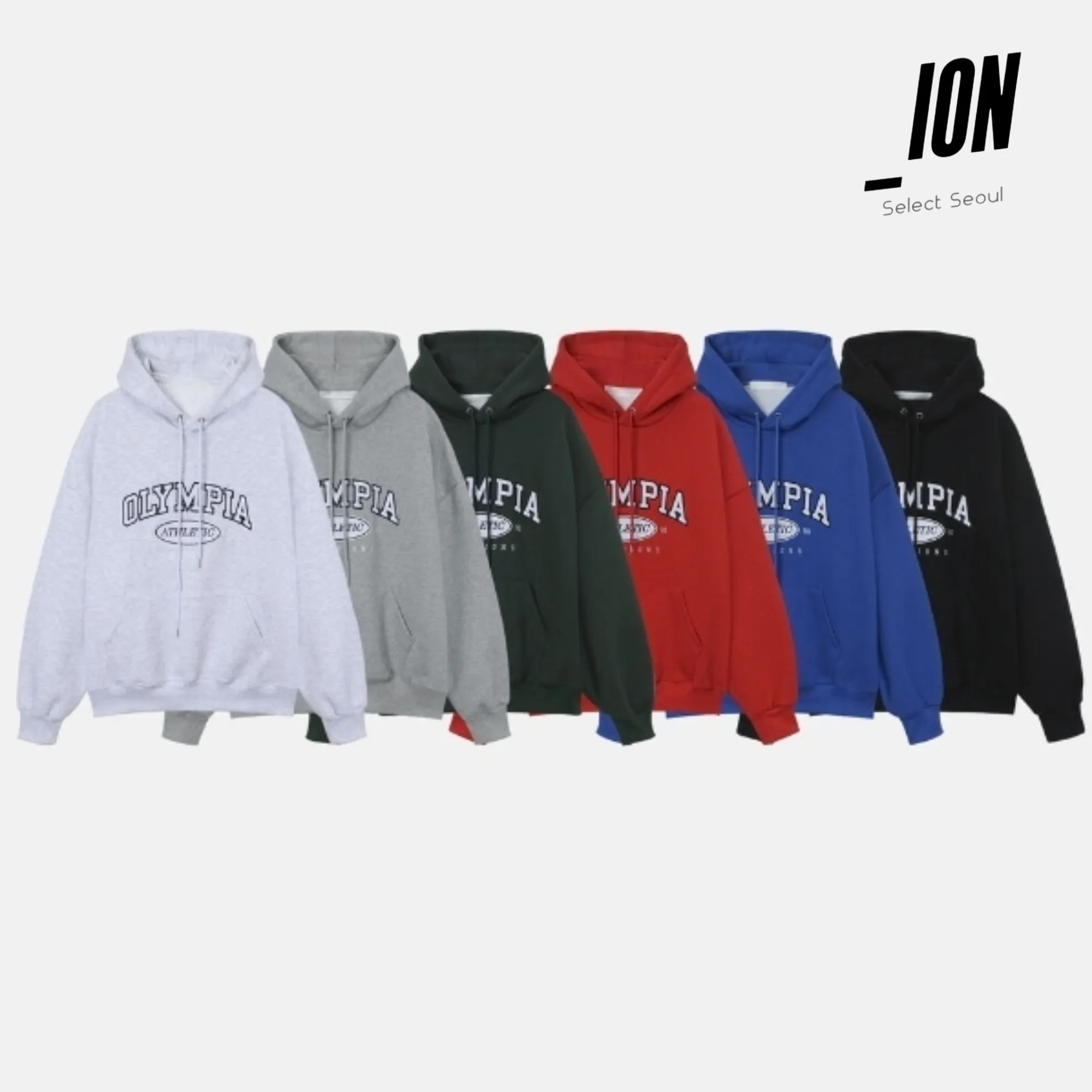 IONSEOUL  |Unisex Street Style Plain Cotton Oversized Logo Hoodies