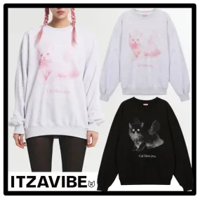 ITZAVIBE  |Unisex Street Style Logo Hoodies & Sweatshirts