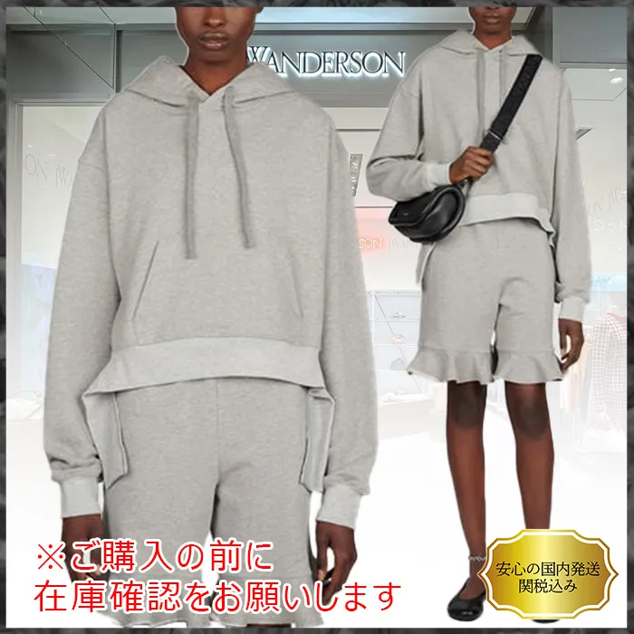 J W ANDERSON  |Street Style Long Sleeves Cotton Hoodies & Sweatshirts