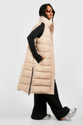 Jackets & Coats | Zip Detail Maxi Gilet | boohoo