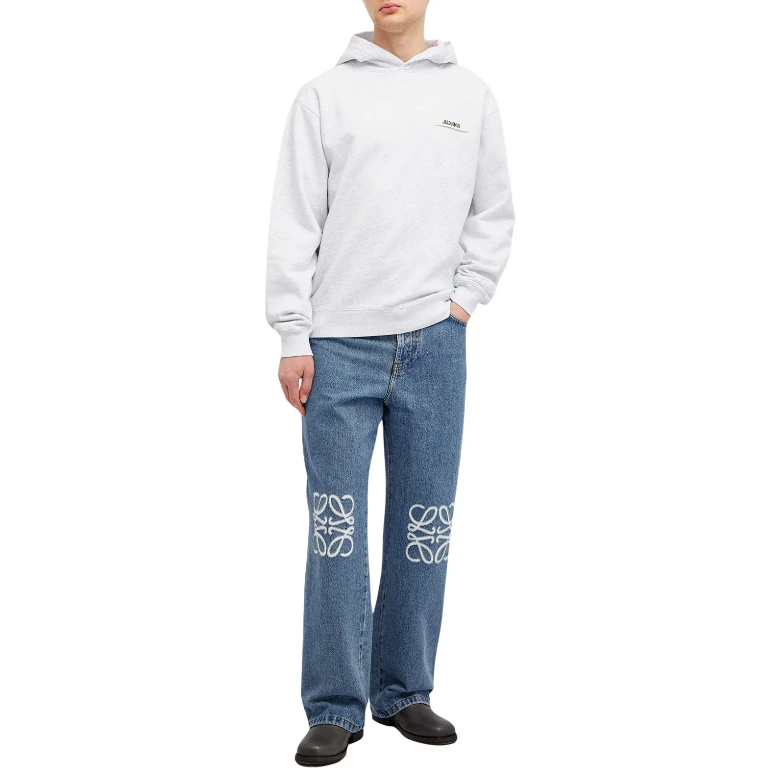 JACQUEMUS  |Unisex Street Style Long Sleeves Plain Logo Hoodies