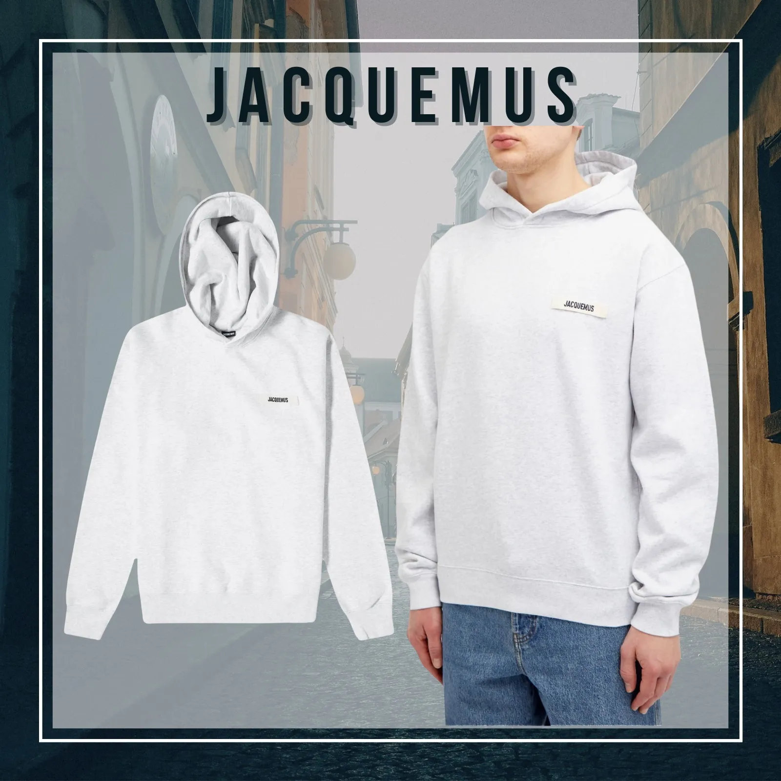 JACQUEMUS  |Unisex Street Style Long Sleeves Plain Logo Hoodies