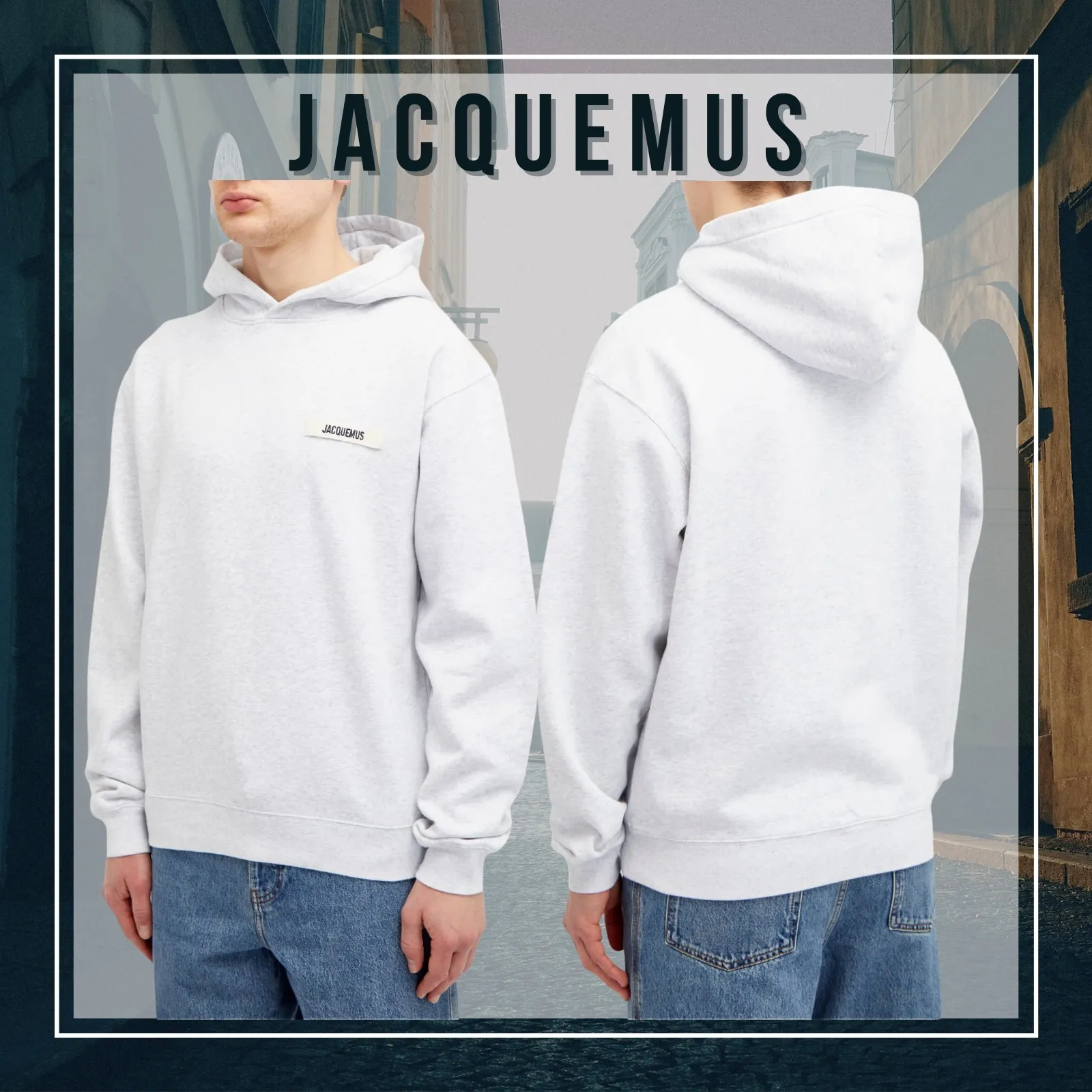 JACQUEMUS  |Unisex Street Style Long Sleeves Plain Logo Hoodies