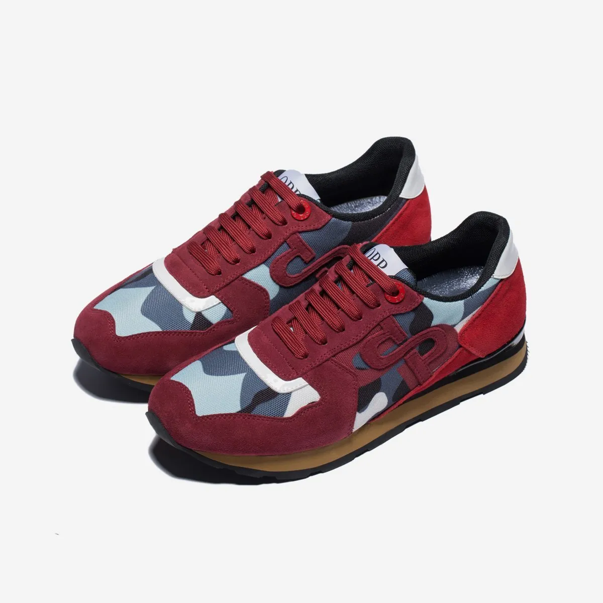 Lace-Up Suede Sneakers Red 