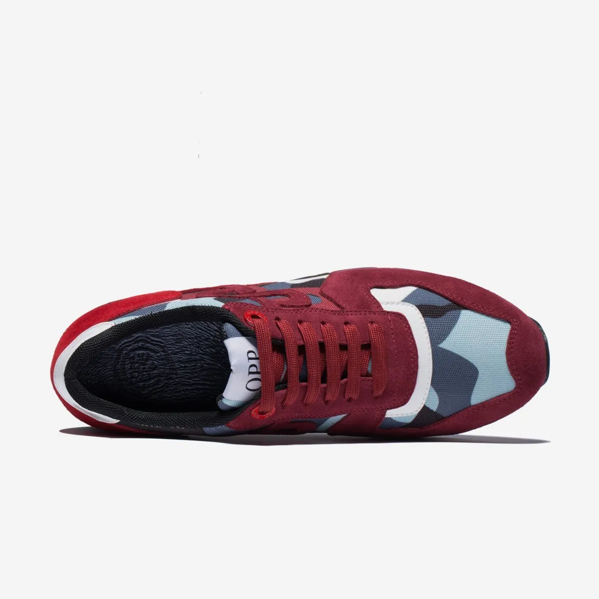 Lace-Up Suede Sneakers Red 